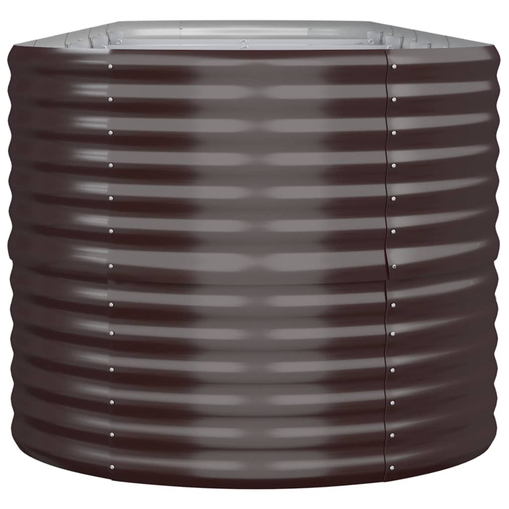 plantekasse 440x80x68 cm galvaniseret stål brun