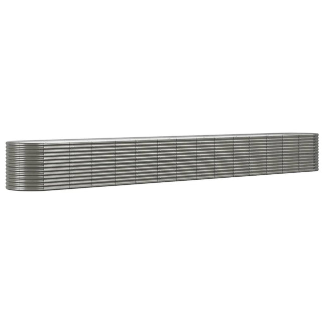 plantekasse 620x80x68 cm pulverlakeret stål grå