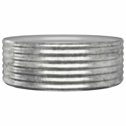 plantekasse 100x100x36 cm galvaniseret stål sølvfarvet