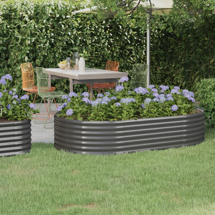 plantekasse 175x100x36 cm galvaniseret stål grå