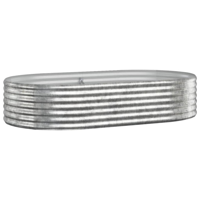 plantekasse 175x100x36 cm galvaniseret stål sølvfarvet