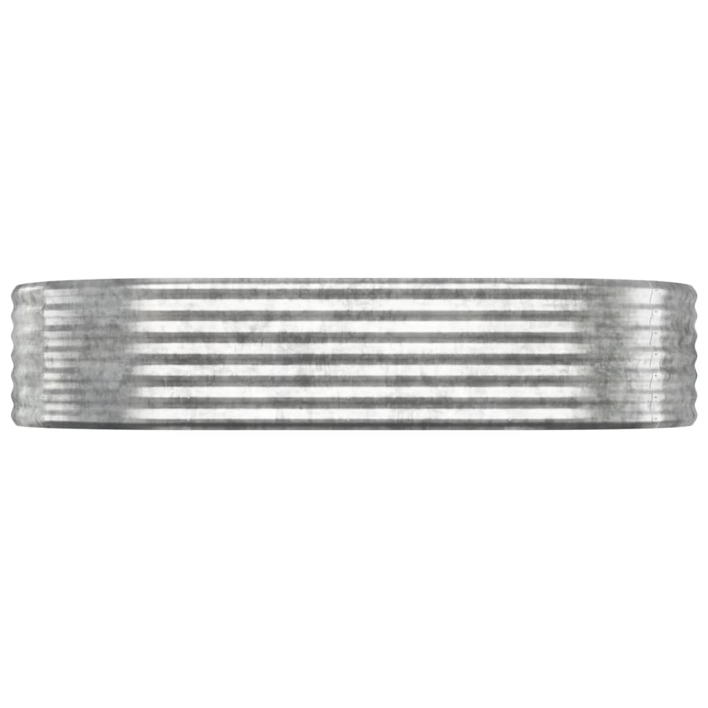 plantekasse 175x100x36 cm galvaniseret stål sølvfarvet