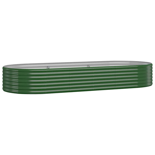 plantekasse 249x100x36 cm galvaniseret stål grøn