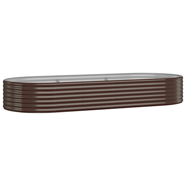 plantekasse 249x100x36 cm galvaniseret stål brun