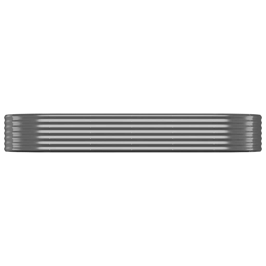 plantekasse 249x100x36 cm galvaniseret stål antracitgrå