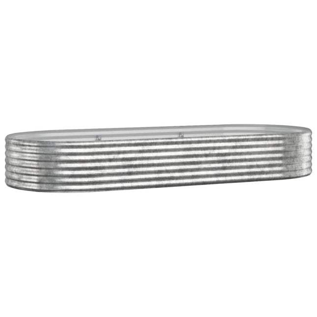 plantekasse 249x100x36 cm galvaniseret stål sølvfarvet
