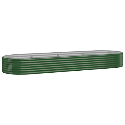 plantekasse 322x100x36 cm galvaniseret stål grøn