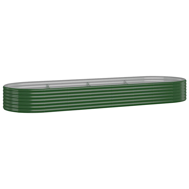 plantekasse 322x100x36 cm galvaniseret stål grøn