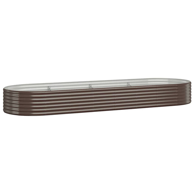 plantekasse 322x100x36 cm galvaniseret stål brun