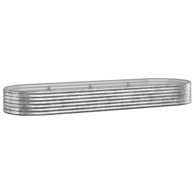 plantekasse 322x100x36 cm galvaniseret stål sølvfarvet
