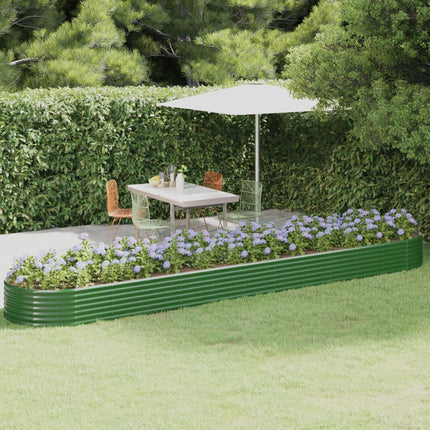 plantekasse 507x100x36 cm galvaniseret stål grøn