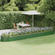 plantekasse 507x100x36 cm galvaniseret stål grøn