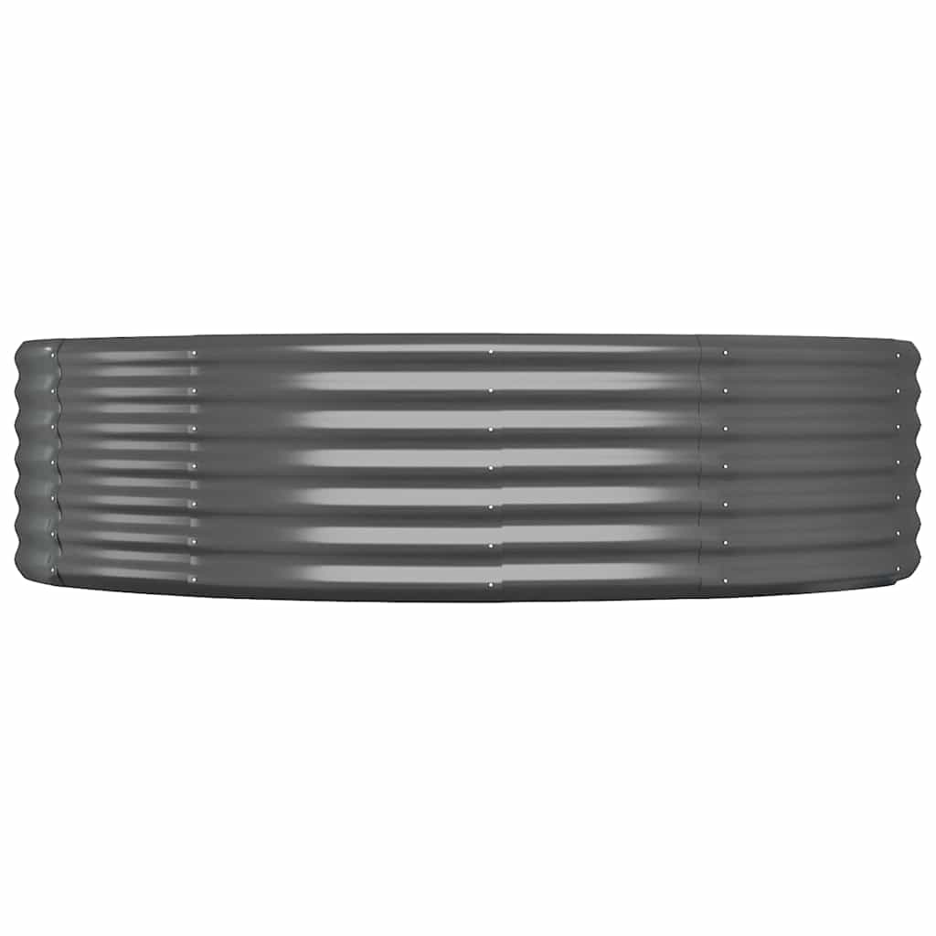 plantekasse 214x140x36 cm galvaniseret stål antracitgrå