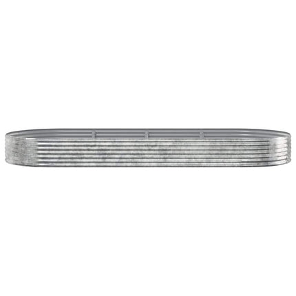 plantekasse 373x140x36 cm galvaniseret stål sølvfarvet