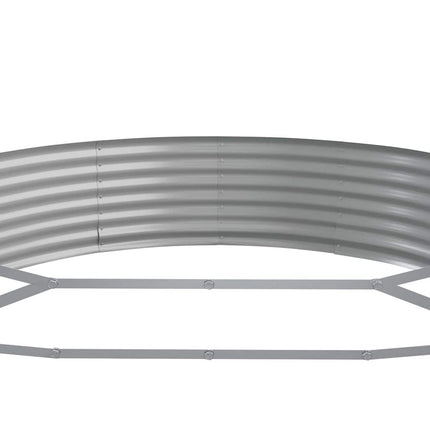 plantekasse 373x140x36 cm galvaniseret stål sølvfarvet