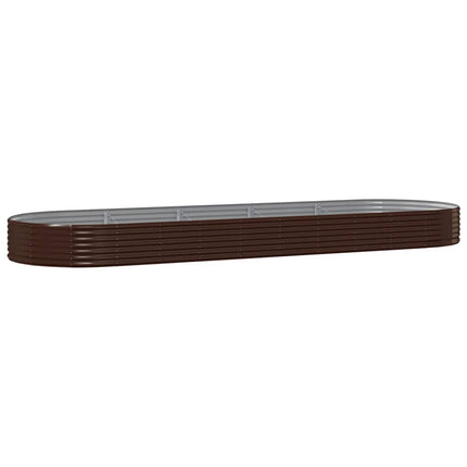 plantekasse 450x140x36 cm galvaniseret stål brun