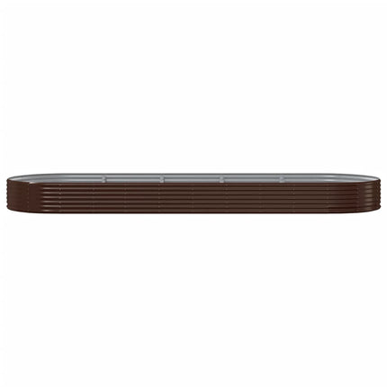 plantekasse 450x140x36 cm galvaniseret stål brun