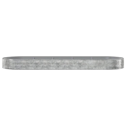 plantekasse 450x140x36 cm galvaniseret stål sølvfarvet