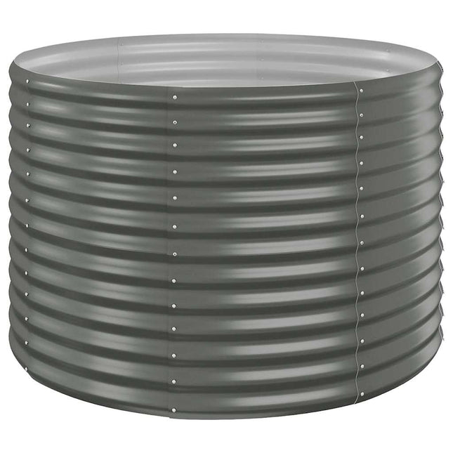 plantekrukke 100x100x68 cm galvaniseret stål grå