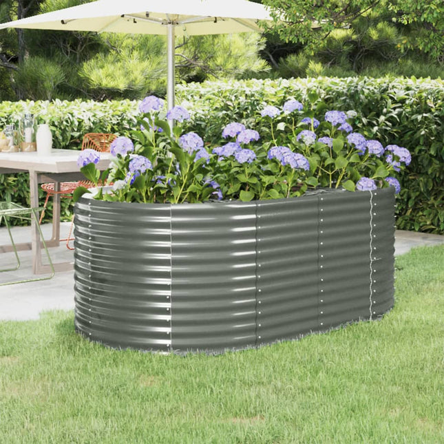 plantekrukke 175x100x68 cm galvaniseret stål grå