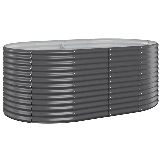 plantekasse 175x100x68 cm galvaniseret stål antracitgrå