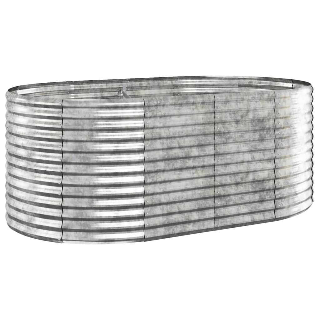 plantekasse 175x100x68 cm galvaniseret stål sølvfarvet