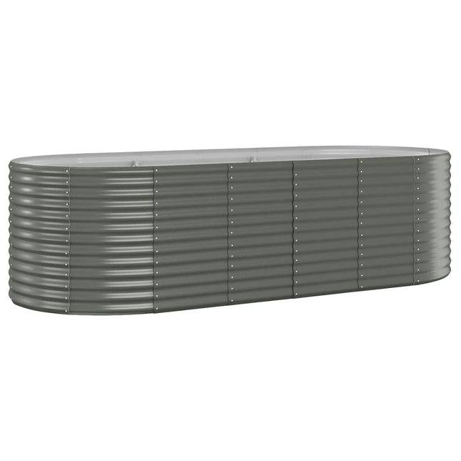 plantekasse 249x100x68 cm galvaniseret stål grå
