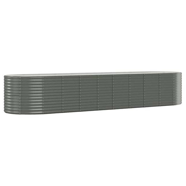 plantekasse 396x100x68 cm galvaniseret stål grå