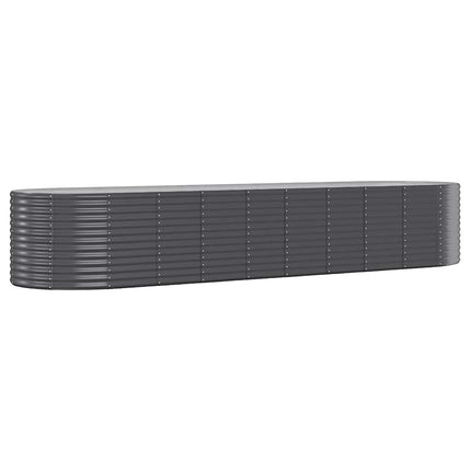 plantekasse 396x100x68 cm galvaniseret stål antracitgrå