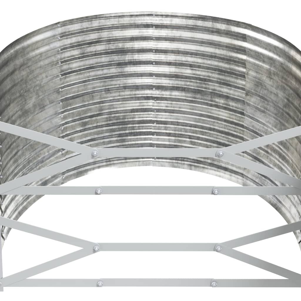 plantekasse 396x100x68 cm galvaniseret stål sølvfarvet