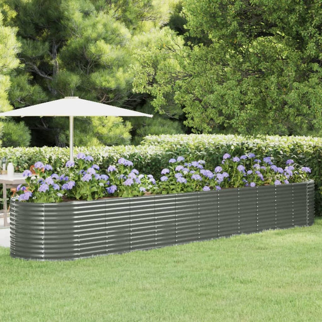 plantekasse 507x100x68 cm pulverlakeret stål grå