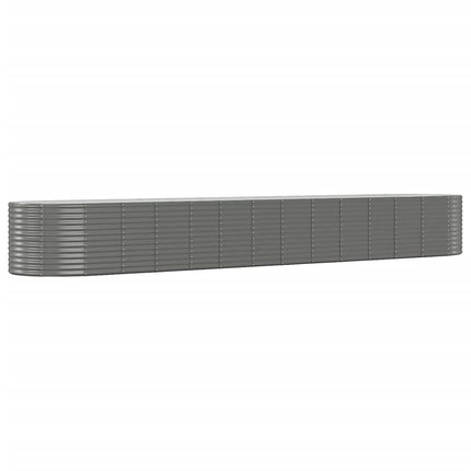 plantekasse 554x100x68 cm pulverlakeret stål grå