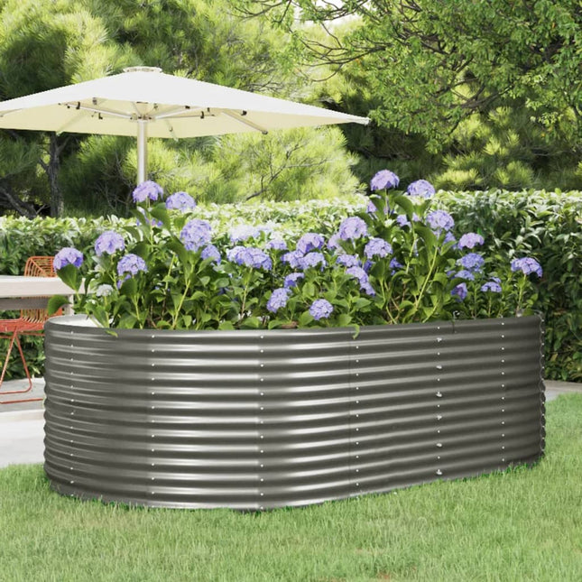 plantekasse 212x140x68 cm galvaniseret stål grå