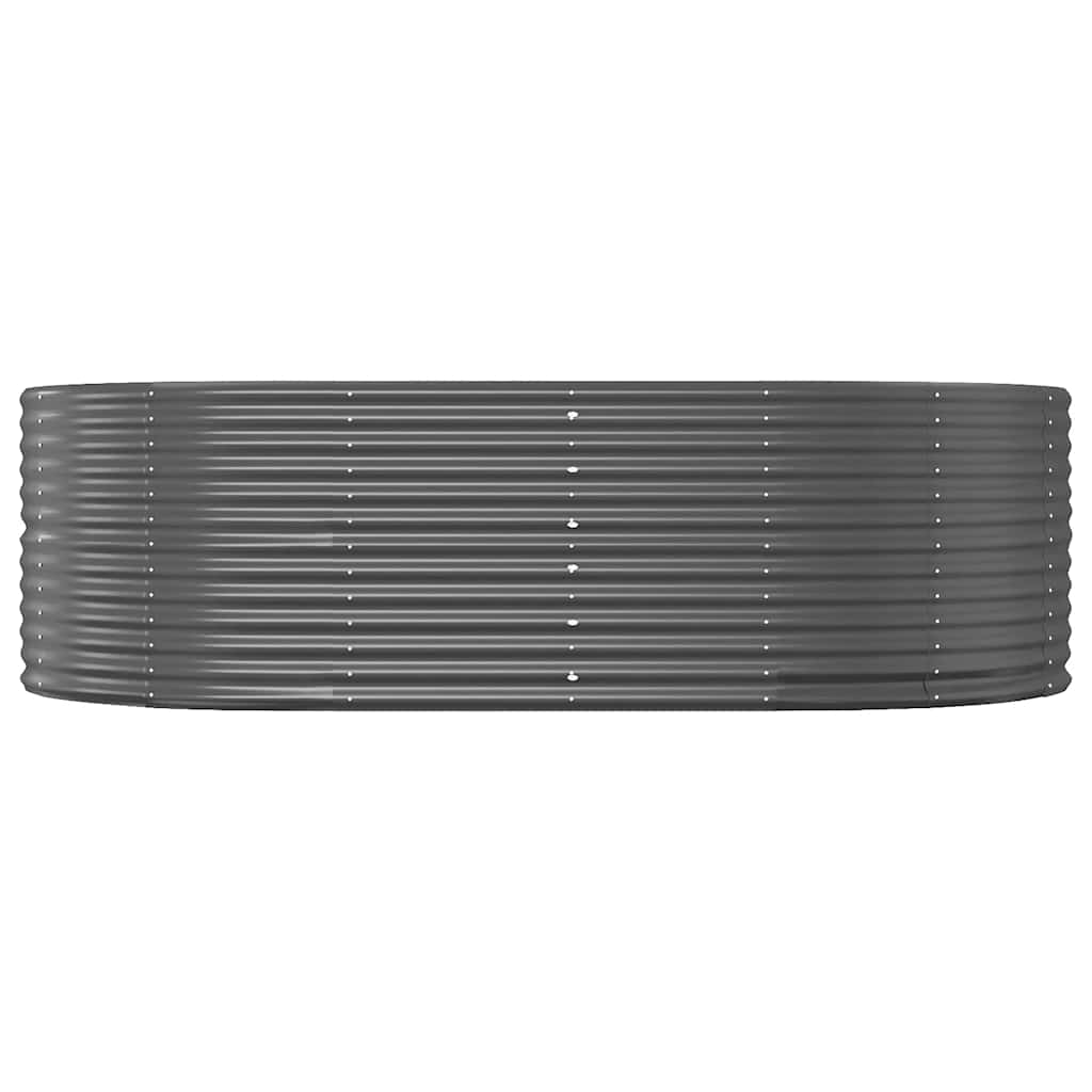 højbed til haven antracit 212x140x68 cm galvaniseret stål