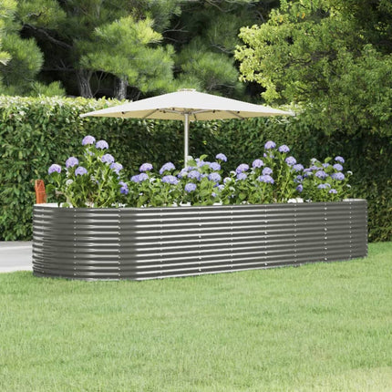 plantekasse 367x140x68 cm galvaniseret stål grå