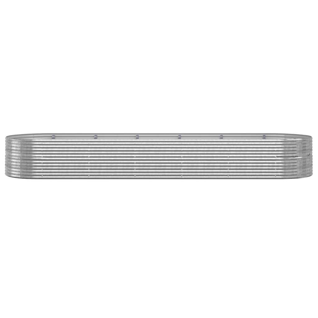 plantekrukke 510x140x68 cm pulverlakeret stål sølvfarvet