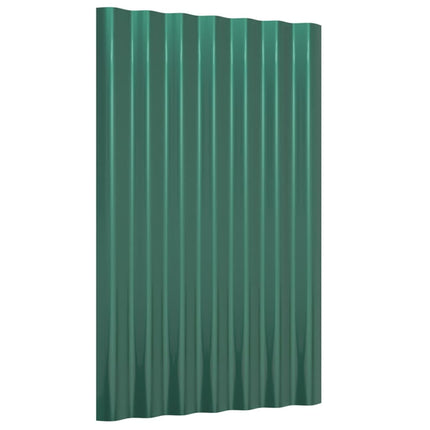 tagplader 12 stk. 60x36 cm galvaniseret stål grøn