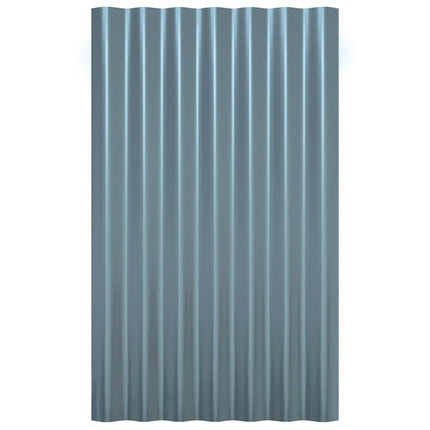 tagplader 12 stk. 60x36 cm galvaniseret stål grå