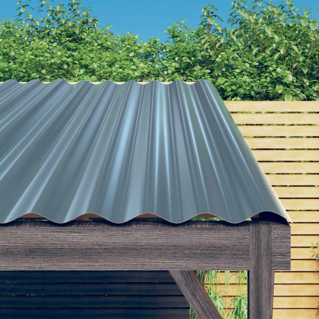 tagplader 12 stk. 60x36 cm galvaniseret stål grå