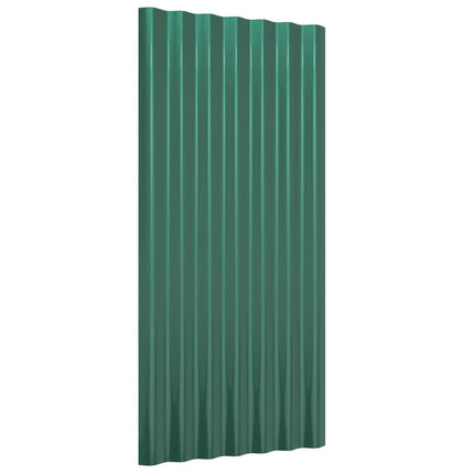tagplader 12 stk. 80x36 cm galvaniseret stål grøn