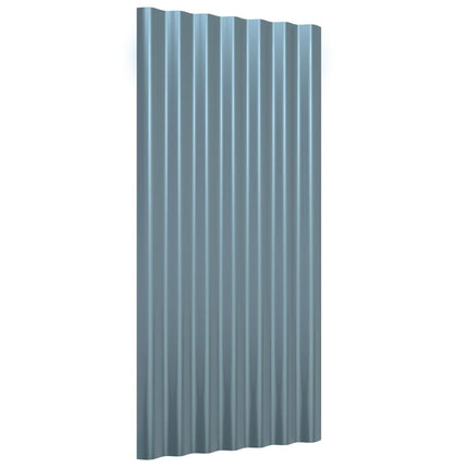 tagplader 12 stk. 80x36 cm galvaniseret stål grå