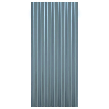 tagplader 12 stk. 80x36 cm galvaniseret stål grå