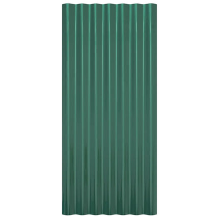 tagplader 36 stk. 80x36 cm galvaniseret stål grøn