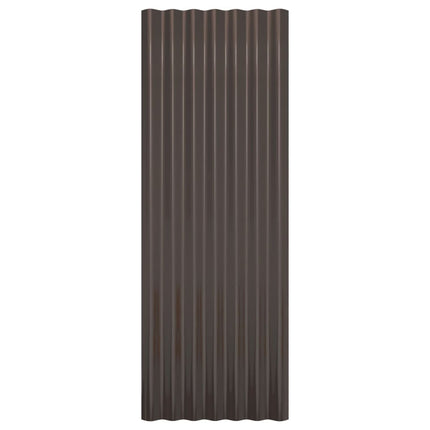tagplader 12 stk. 100x36 cm galvaniseret stål brun