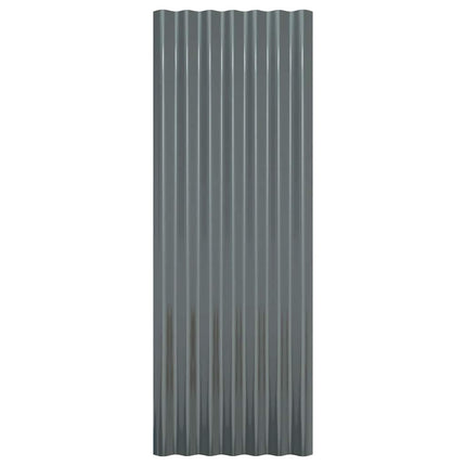tagplader 12 stk. 100x36 cm galvaniseret stål antracitgrå