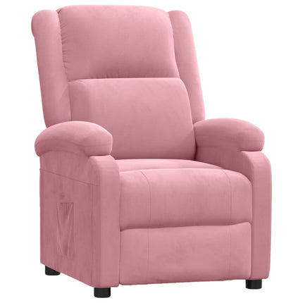 lænestol velour lyserød