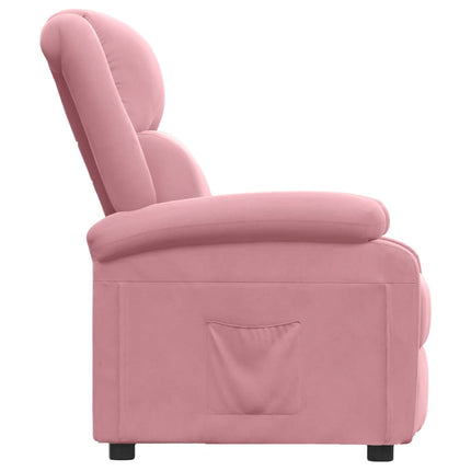 lænestol velour lyserød