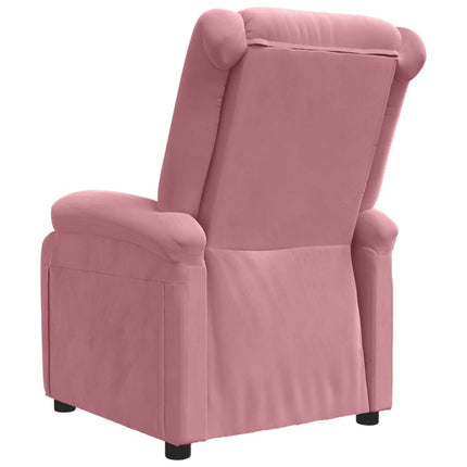lænestol velour lyserød