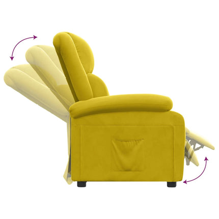 lænestol velour gul