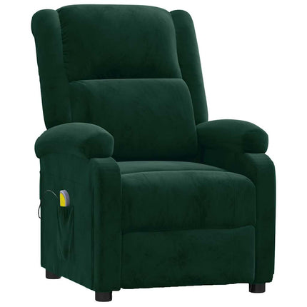 massagestol velour mørkegrøn